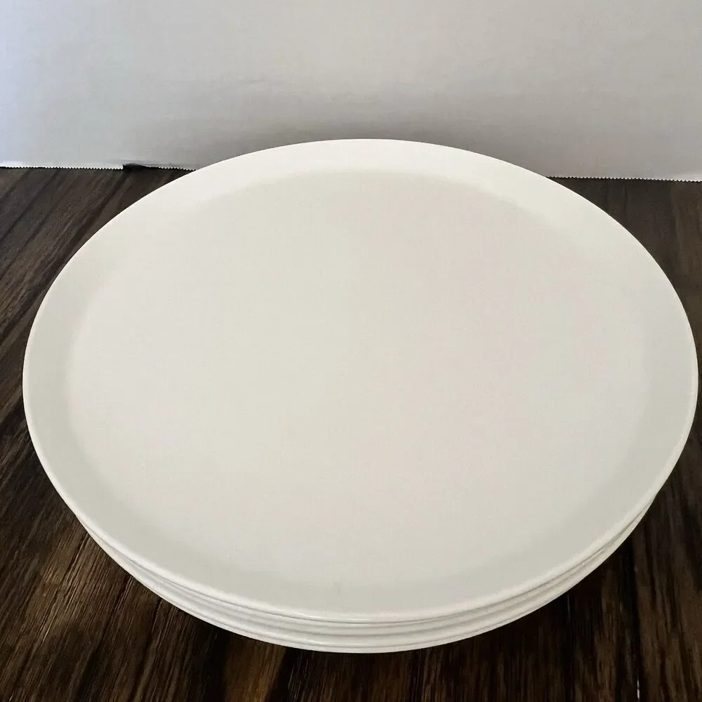 5  Crate & Barrel CB2 White Dinner Plates 10” round